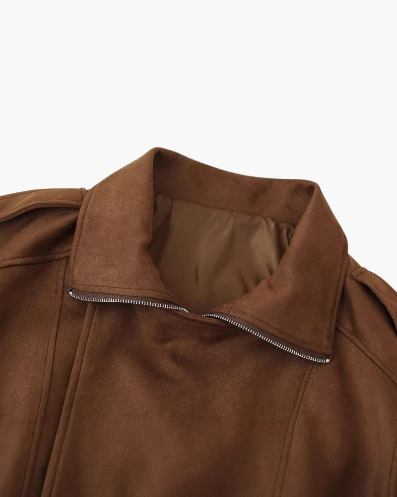 Vintage Suede Drape Jacket
