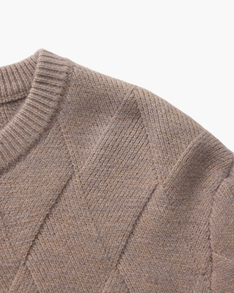 Diamond Knit Crewneck Sweater