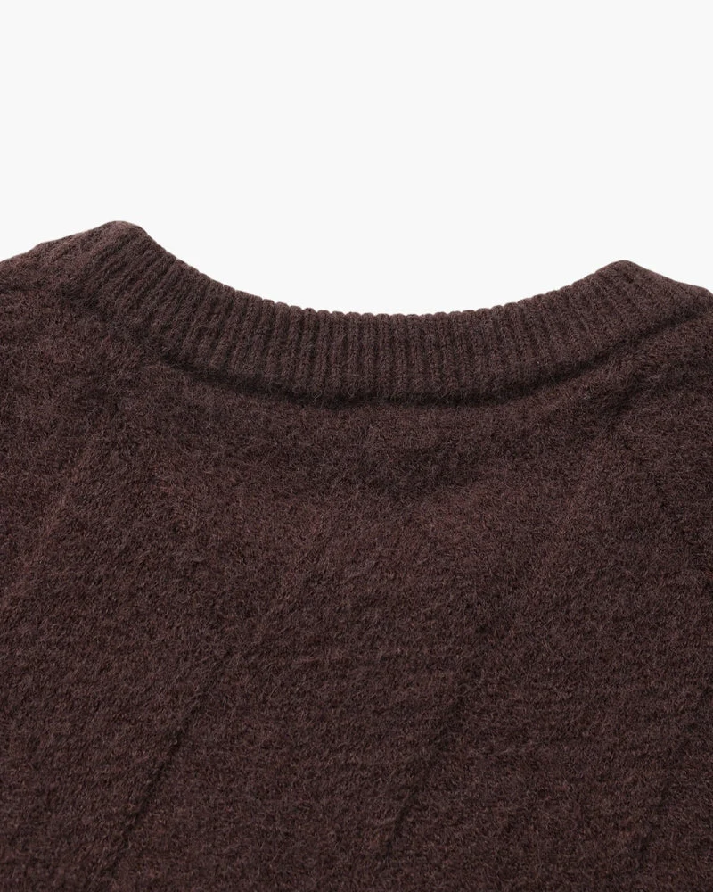 Diamond Knit Crewneck Sweater