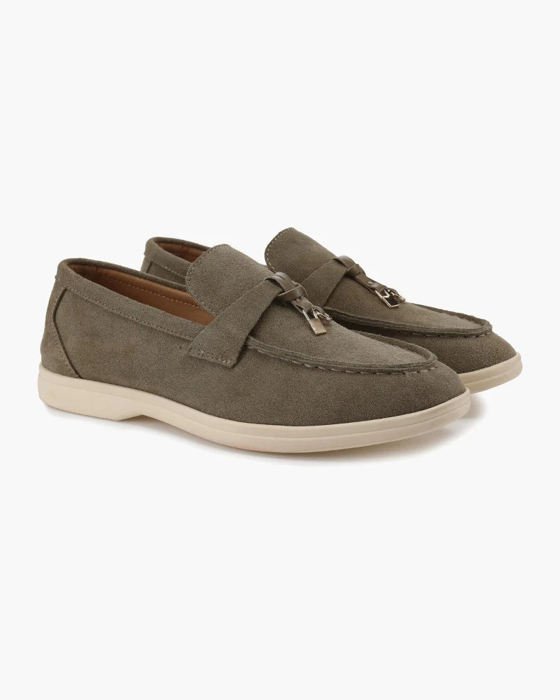 Old Money Suede Lady Loafers