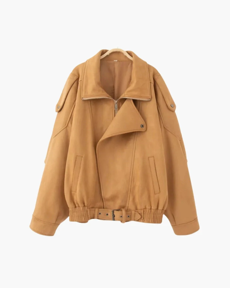 Vintage Suede Drape Jacket
