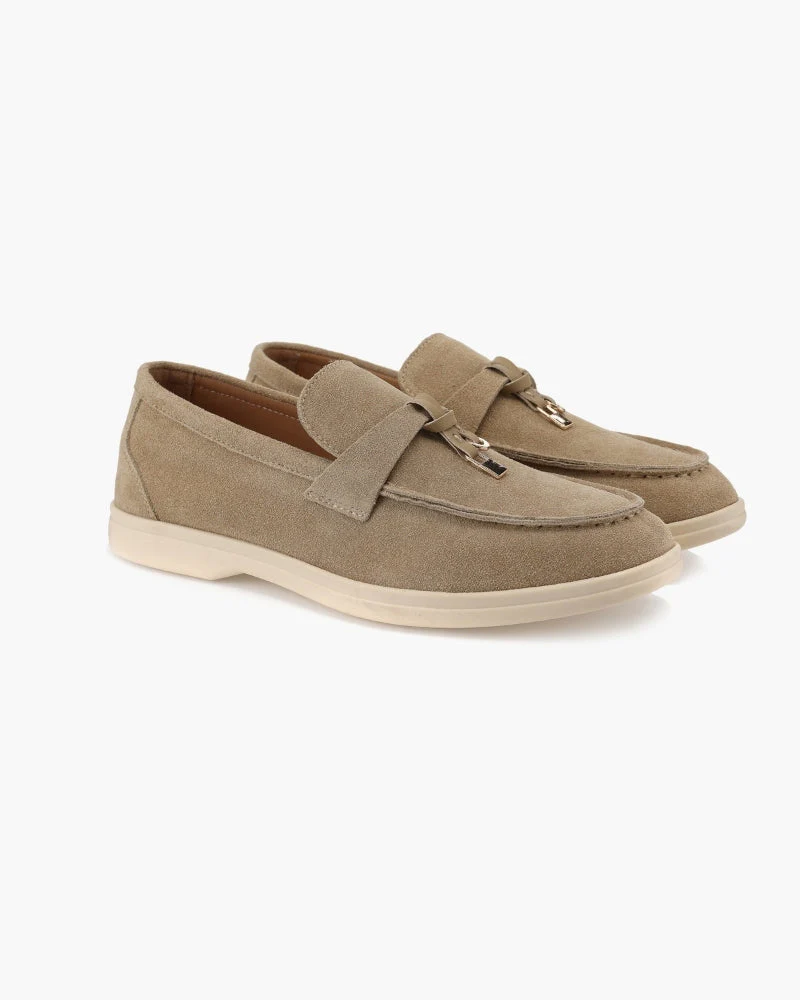 Old Money Suede Lady Loafers
