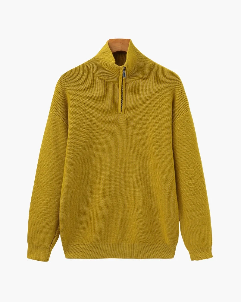 Refined Half-Zip Knit Pullover