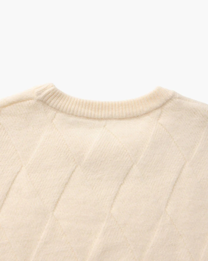 Diamond Knit Crewneck Sweater