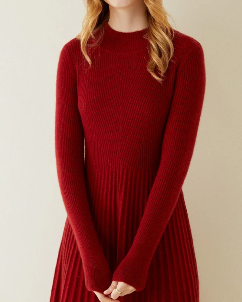 Pure Cashmere Flare Dress