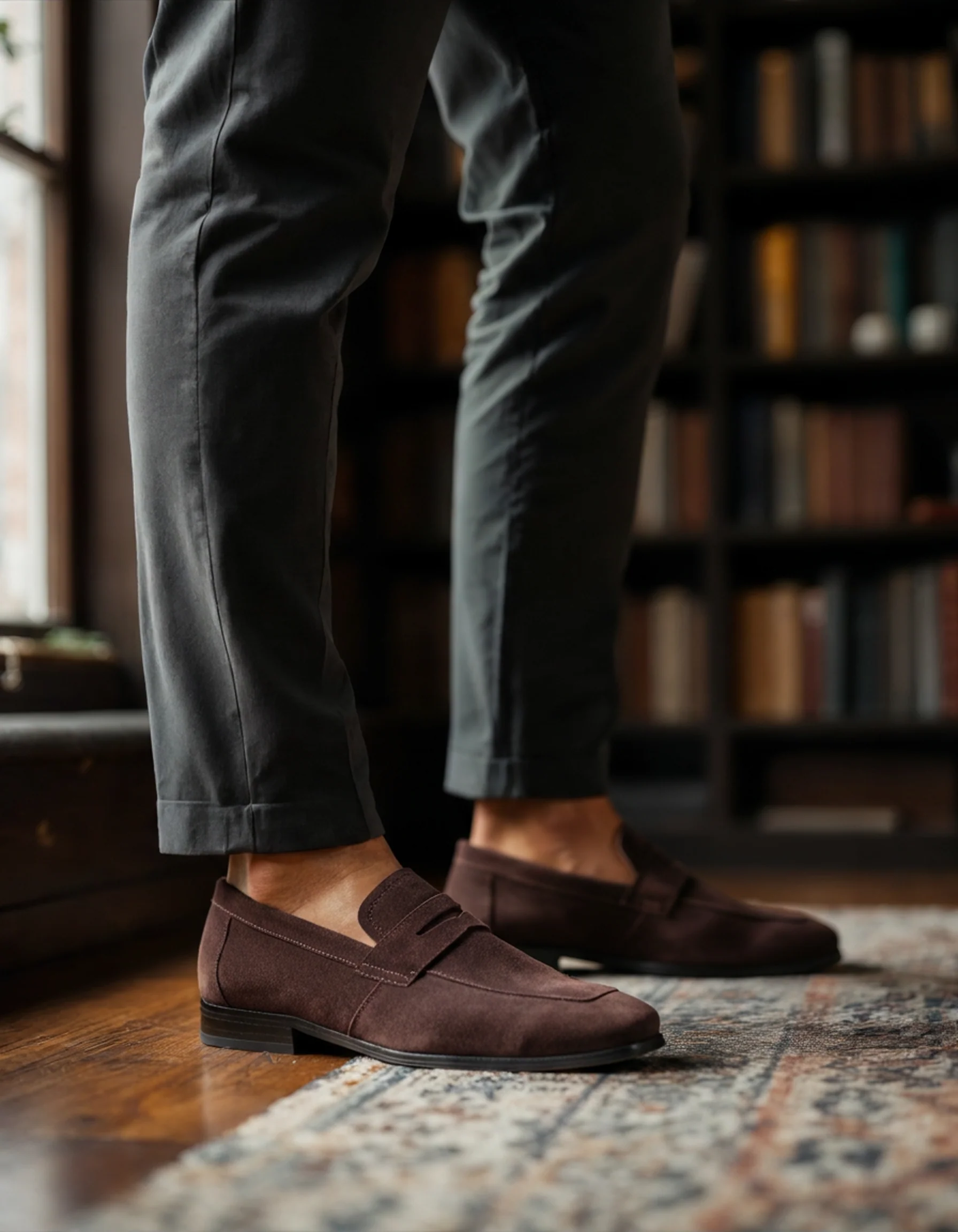 Old Money Suede Penny Loafers