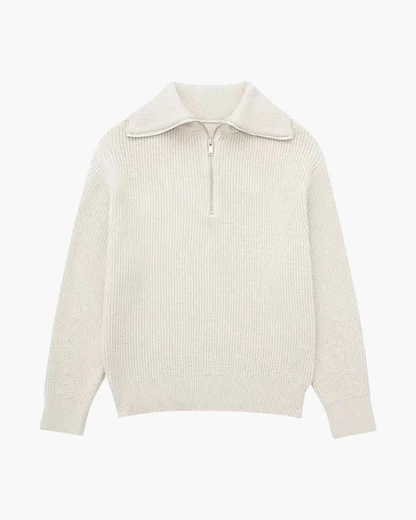 Striped Zip Up Sweater
