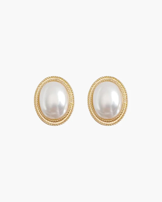 Radiance Oval Pearl Studs