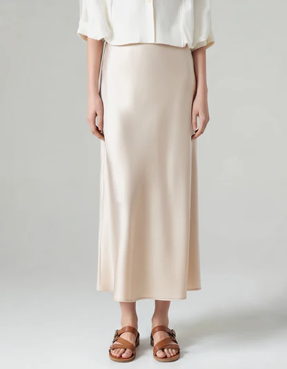 Old Money Silk Skirt