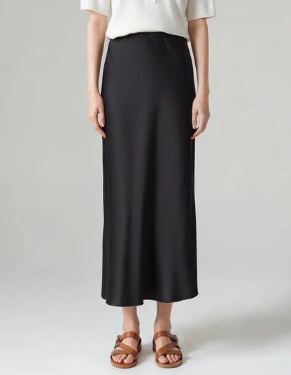 Old Money Silk Skirt